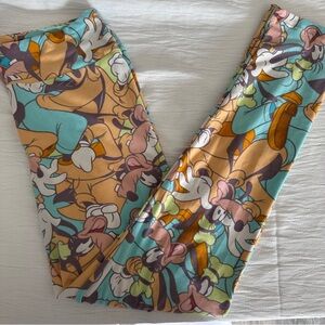 Disney Goofy Print Leggings |‎ No Size Tag | Fits Women’s M/L | 25” Inseam